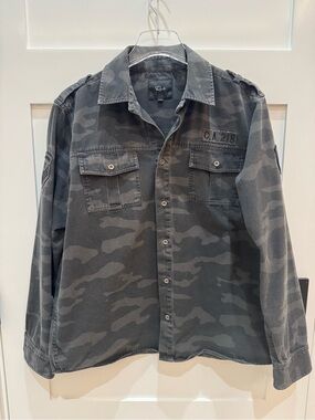Rails Men's Gray Camo Military Field Jacket
